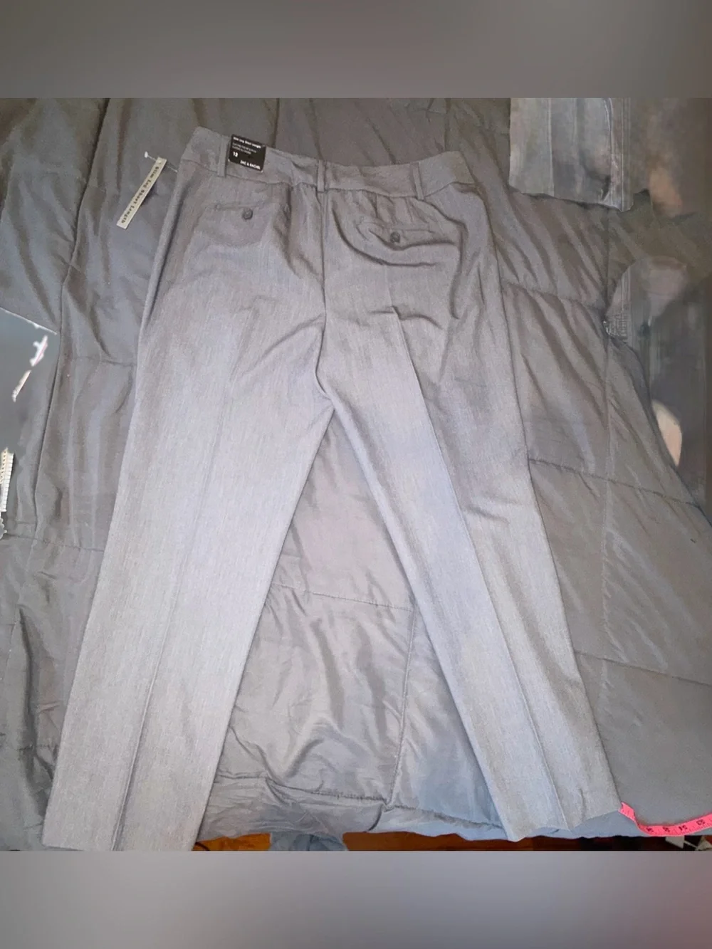 Zac & Rachel Gray Slim Leg Dress Pants Size 12 Short NWT